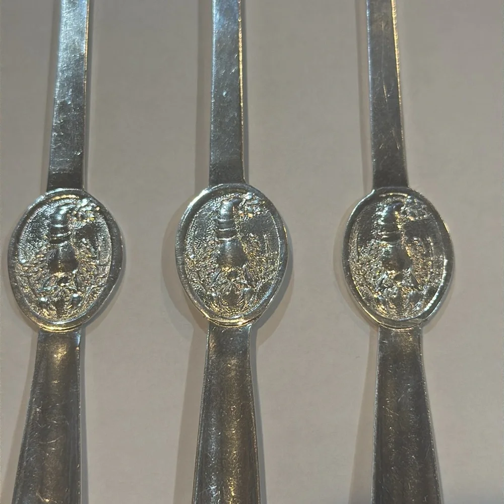 EPNS SET OF 3 Vintage Silver Plated‎ Lobster Pick Forks